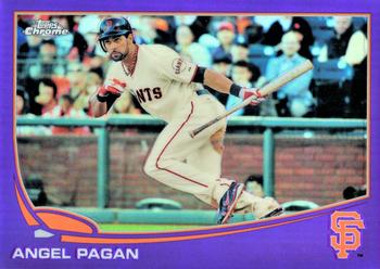 2013 Topps Chrome - Purple Refractors #86 Angel Pagan Front
