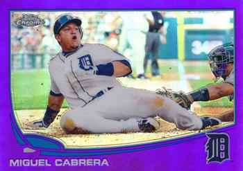 2013 Topps Chrome - Purple Refractors #100 Miguel Cabrera Front
