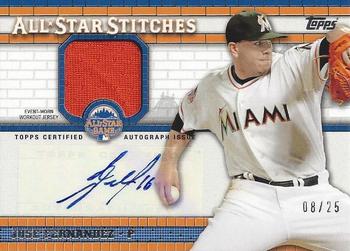 2013 Topps Update - All-Star Stitches Autographs #ASAR-JF Jose Fernandez Front