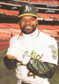 1992 Mother's Cookies Oakland Athletics #18 Dave Henderson Front