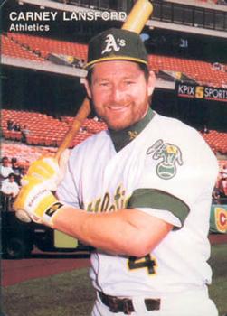 1992 Mother's Cookies Oakland Athletics #8 Carney Lansford Front
