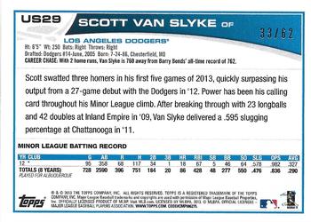 2013 Topps Update - Black #US29 Scott Van Slyke Back