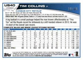 2013 Topps Update - Camo #US40 Tim Collins Back