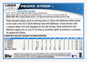 2013 Topps Update - Camo #US85 Pedro Strop Back