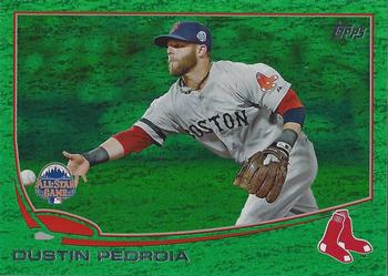 2013 Topps Update - Emerald #US114 Dustin Pedroia Front