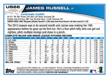 2013 Topps Update - Emerald #US66 James Russell Back