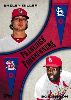 2013 Topps Update - Franchise Forerunners #FF-6 Bob Gibson / Shelby Miller Front