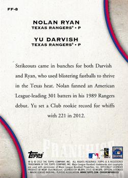 2013 Topps Update - Franchise Forerunners #FF-8 Yu Darvish / Nolan Ryan Back