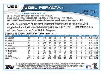 2013 Topps Update - Gold #US6 Joel Peralta Back