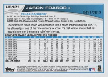 2013 Topps Update - Gold #US121 Jason Frasor Back