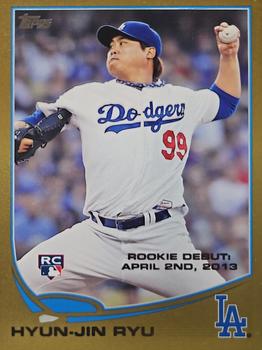 2013 Topps Update - Gold #US192 Hyun-Jin Ryu Front