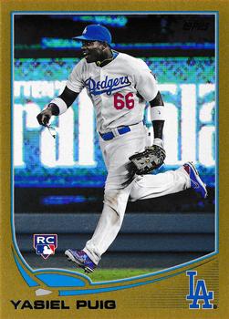 2013 Topps Update - Gold #US250 Yasiel Puig Front