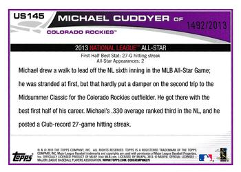 2013 Topps Update - Gold #US145 Michael Cuddyer Back