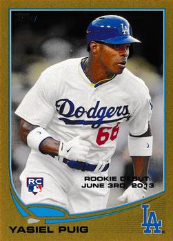 2013 Topps Update - Gold #US330 Yasiel Puig Front