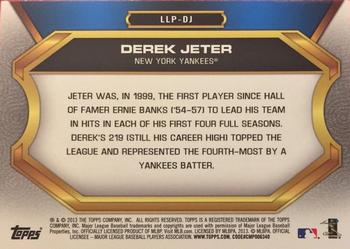 2013 Topps Update - League Leaders Pins #LLP-DJ Derek Jeter Back