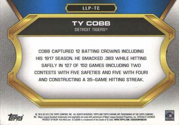 2013 Topps Update - League Leaders Pins #LLP-TC Ty Cobb Back