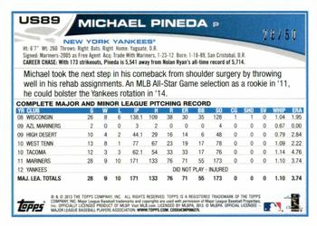 2013 Topps Update - Pink #US89 Michael Pineda Back
