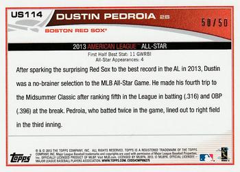 2013 Topps Update - Pink #US114 Dustin Pedroia Back