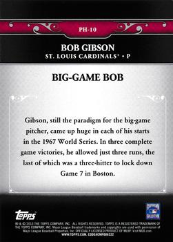 2013 Topps Update - Postseason Heroes #PH-10 Bob Gibson Back