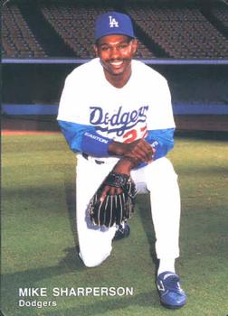 1992 Mother's Cookies Los Angeles Dodgers #25 Mike Sharperson Front