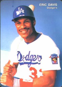 1992 Mother's Cookies Los Angeles Dodgers #4 Eric Davis Front