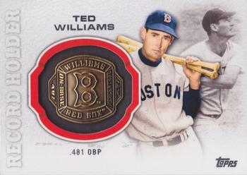 2013 Topps Update - Record Holder Rings #RHR-TW Ted Williams Front