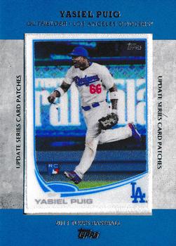 2013 Topps Update - Rookie Commemorative Patches #TRCP-15 Yasiel Puig Front