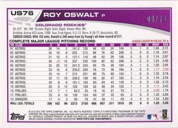 2013 Topps Update - Sapphire #US76 Roy Oswalt Back