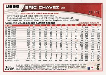 2013 Topps Update - Sapphire #US95 Eric Chavez Back