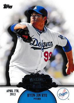 2013 Topps Update - Making Their Mark #MM-46 Hyun-Jin Ryu Front