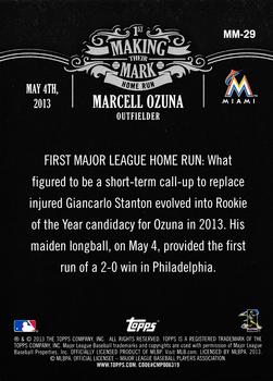 2013 Topps Update - Making Their Mark #MM-29 Marcell Ozuna Back