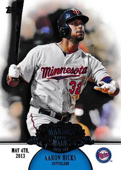 2013 Topps Update - Making Their Mark #MM-35 Aaron Hicks Front