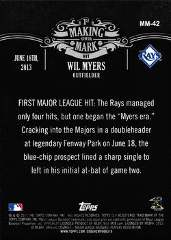 2013 Topps Update - Making Their Mark #MM-42 Wil Myers Back