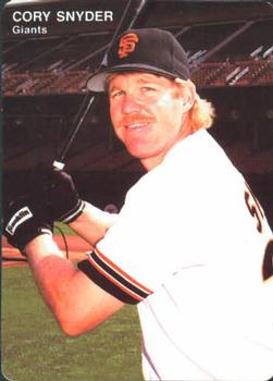 1992 Mother's Cookies San Francisco Giants #19 Cory Snyder Front