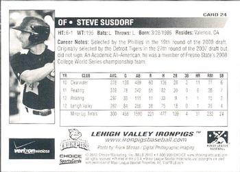 2013 Choice Lehigh Valley IronPigs Update #24 Steve Susdorf Back