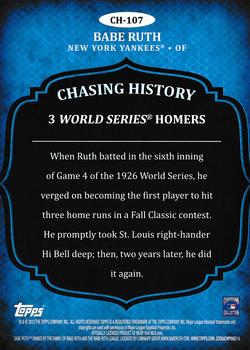 2013 Topps Update - Chasing History #CH-107 Babe Ruth Back