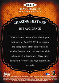 2013 Topps Update - Chasing History #CH-142 Matt Harvey Back