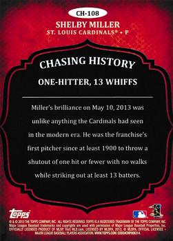 2013 Topps Update - Chasing History #CH-108 Shelby Miller Back