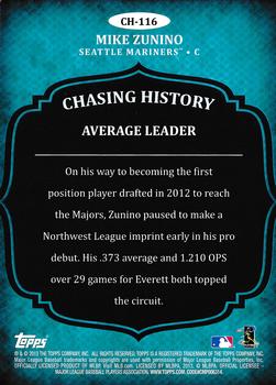 2013 Topps Update - Chasing History #CH-116 Mike Zunino Back