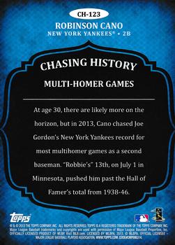 2013 Topps Update - Chasing History #CH-123 Robinson Cano Back
