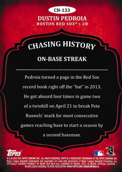 2013 Topps Update - Chasing History #CH-133 Dustin Pedroia Back