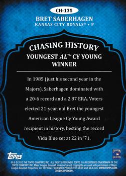 2013 Topps Update - Chasing History #CH-135 Bret Saberhagen Back