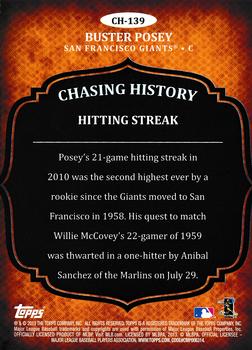 2013 Topps Update - Chasing History #CH-139 Buster Posey Back