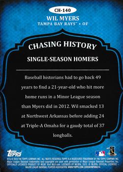 2013 Topps Update - Chasing History #CH-140 Wil Myers Back