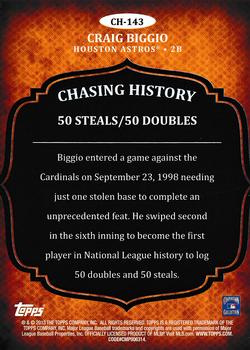 2013 Topps Update - Chasing History #CH-143 Craig Biggio Back