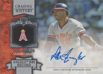 2013 Topps Update - Chasing History Autographs #CHA-DBA Don Baylor Front