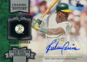 2013 Topps Update - Chasing History Autographs #CHA-RS Ruben Sierra Front