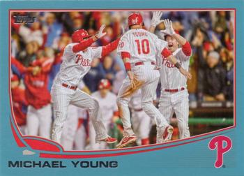 2013 Topps Update - Blue #US90 Michael Young Front