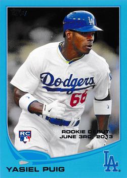 2013 Topps Update - Blue #US330 Yasiel Puig Front