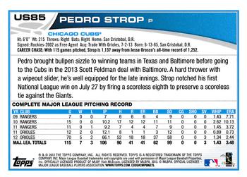 2013 Topps Update - Blue #US85 Pedro Strop Back